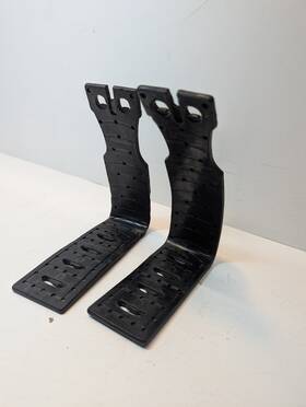 7523197001 Thule Part Aeroblade Edge Raised Rail Strap Pair Of 2 Used Rubber Coated Metal