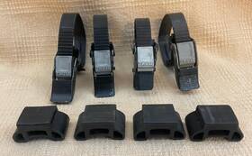 853-1405 Thule Set X 4 Vtg Bike Wheel Straps Road Rim Adapters Roof Top Rack Mount Lot