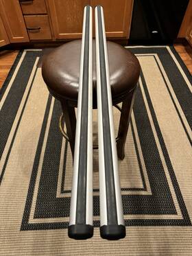 Rb55 Thule 55 Inch Rapid Aero Aluminum Roof Rack Load Bars Pair With 4 End Caps