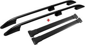 Usa 445013571599 Roof Rack Rail Cross Bars Set For Ram Promaster City 2015-2022 Black 4 Pcs