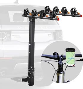 Vedouci 705353709876 Bicycle Car Rack - Double Foldable Bike Carrier For Cars Trucks Suvs And Miniv