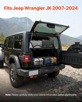 Vevor 197988168560 Rear Cargo Rack For 2007-2024 Jeep Wrangler Jk 300 Lb Capacity