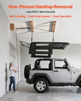 Vevor 197988191438 Jeep Hardtop Hoist 220lb Lift Jk Jl 2/4 Door And Bronco Ceiling Mount