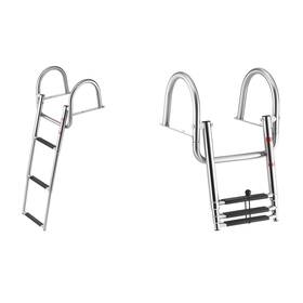Vevor 197988372585 Boat Ladder 3 Steps Stainless Steel Telescoping Folding Swim Deck For R