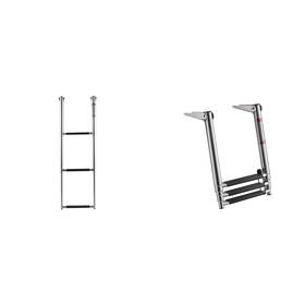 Vevor 197988374763 Boat Ladder 3 Steps Stainless Steel Telescoping Folding Swim Deck For R