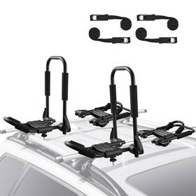 Vevor 197988383123 Kayak Roof Rack 2 Pairs J-bar Soft Quick Folding Top Mount Tie