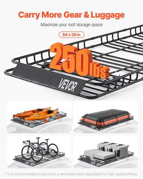 Vevor 197988670483 Universal Roof Rack Cargo Carrier Basket 84x39x4.1 In Car Top Luggage Holder Bag Vevor 197988670483 Universal Roof Rack Cargo Carrier Basket 84x39x4.1 In Car Top Luggage Holder Bag