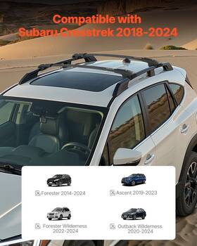 Vevor 197988691051 Roof Rack Cross Bars 200 Lbs Capacity Compatible With Subaru Crosstrek 2018-2024