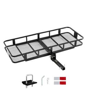 Vevor 197988836650 500 Lbs Folding Hitch Cargo Carrier Mount Basket Rack For Extra Storage Luggage