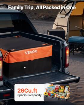 Vevor 197988881308 Truck Bed Cargo Bag 51.18 X 40.16 21.85 In 26 Cu. Ft With Net And Carabiners