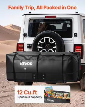 Vevor 197988882879 Hitch Cargo Carrier Bag 46.65 X 20.08 19.69 In 12 Cubic Feet Waterproof