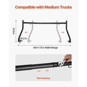 Pkhjtjkhjgbdi5of8v0 Vevor Truck Ladder Rack Universal Cargo 800 Lbs Capacity For Large