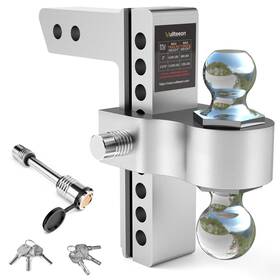 241128-th Vullteeon Drop Hitch For 2in Receiver 8in Adjustable Trailer 2 Anti-theft Pin Lock