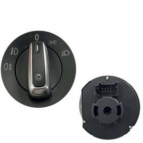 5nd941431asw Weitari Chrome Euro Headlight Switch Contorl 5nd941431a Compatible With Golf