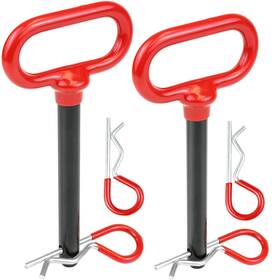 Wellmax 853488004844 2pc 1/2 Inch Diameter Trailer Hitch Pin Set - 3-5/8 And 4 Shank With R Clips