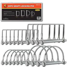 Wm50191 Wellmax 20 Pcs Shaft Locking Pin In 1/4 Inch 5/16 And 3/8 Diameter Zinc-plated Heavy D