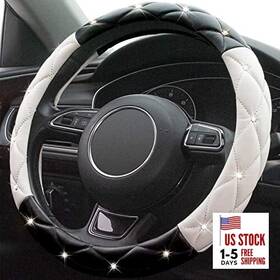 Fxpt-z001-heibai Whhw Black White Steering Wheel Cover Anti-slip