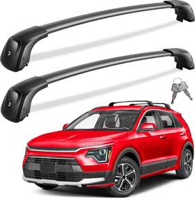 Kg2-a102 Wonderdriver 1 Roof Rack Cross Bars 260lbs For 2023-2025 Kia Niro Flush Rails Blk
