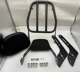 Worldmotop 744759803658 Detachable Backrest Sissy Bar With Luggage Rack Motorcycle Rear Passenger Seat Read