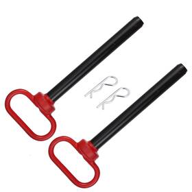 A22052700ux0459 X Autohaux Trailer Hitch Pin 2pcs 6-1/2 Inch X3/4 Red Handle Clevis Clip Lawn Mower Towing