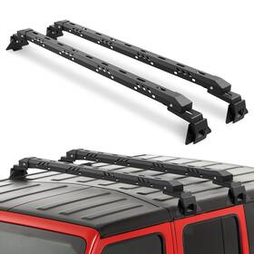 A-029 Xookun 420 Pound Heavy Duty Roof Rack Cross Bars Fit For Jeep Wrangler Jl Jk Gladiator