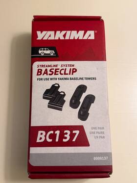 B84-5 Yakima 736745061371 Baseclips Bc137 For Baseline Towers System One Pair Used Condition