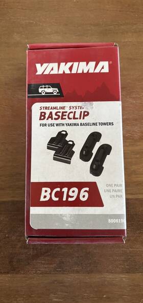 B11-2 Yakima 736745061968 New Baseclip Bc196 Streamline System - One Pair