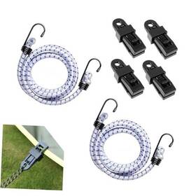Roumpn6 Yawurou 61.02 Inch Car Cover Gust Straps With 4 Clips Heavy Duty Elastic 2 Pcs White