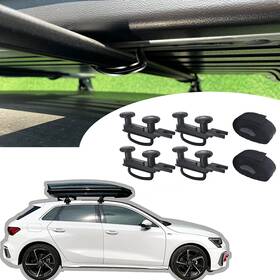 Yebooca 768459480162 4 Pcs Universal Stainless Steel Roof Box U-bolt Clamps Rooftop Cargo Carrier
