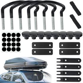 41e32wc416lcibmnbd Yeesport 4 Pcs Roof Box U-bolt Clamps Universal Metal Rooftop Cargo Carrier Rack Bolts