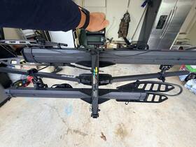 8002469 Young Hitch Mount Platform E-bike Rack 2-bike Folding Wired Lights Turn Stop