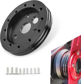 Herykcq2201bl-1pc Zeathery 0.5 Inch Car Tuning Steering Wheel Base Connector 6 Holes To 3 Alloy