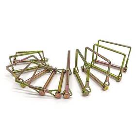 2306001 Zeromall 10 Pieces Wire Lock Pin 1/4 Inch Trailer Coupling Hitch Square Gold