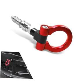 Zigmpn3 Zigeiya Car Front Bumper Tow Hook Screw-on Smooth Towing Trailer Puller 1 Pc Red