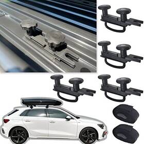 Zquloyo 768472218001 4 Pcs Universal Stainless Steel Roof Box U-bolt Clamps Rooftop Cargo Carrier
