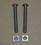 2 Button Head Cap Screw 3/8"-16 X 3.0" With Square Nut For Thule Tracrac. Fixed Price $12.60.