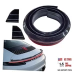 Car Rear Spoiler Roof Lip Kit, Rubber Trunk Trim Strip Bright Black. Fixed Price $19.60.