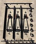 Yakima Locking Roof Rack System With 3 Raptor Aero Upright Bike Mounts. Fixed Price $200.00.