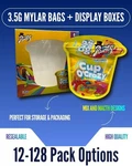 3.5G Exotic Mylar Bags With Box Smell Proof 12-128 Pack Wholesale Options. Fixed Price $27.99.
