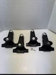 Yakima 1A Raingutter Towers W/ Locks And Key 4 Total Used (133). Fixed Price $125.00.