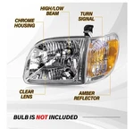 Headlight Assembly With Corner Compatible Toyota Tundra 2000 2001. Fixed Price $167.99.