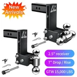 Adjustable Trailer Hitch Ball Mount Fits 2.5" Receiver 7" Drop 15,000 Gtw. Fixed Price $189.99.