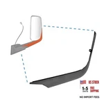 Sepey Black Door Mirror Arm Cover For 2018-ON Freightliner New Cascadia, Left. Fixed Price $46.99.