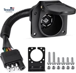 4 Way Flat To 7 Round Blade Trailer Adapter Wiring Harness Pin El. Fixed Price $31.36.