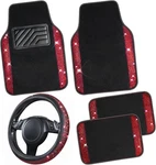 14.5-15IN Rhinestone Steering Wheel Cover Bling Leather Sparkly 5PCS Black & Red. Fixed Price $60.90.