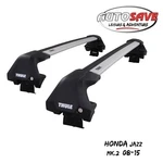 Thule Wingbar Edge Silver Aluminium Roof Bars Set To Fit Honda Jazz MK.2 08-15. Fixed Price $432.40.