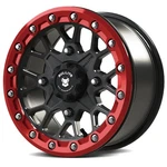 Wheels BT-05 Rider Utv Atv Gunmetal Gray Rims And Red Beadlock 14X7, 4X.... Fixed Price $322.72.