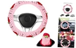Crochet Wheel Cover Set,cute Car Pink (steering+shift Knob). Fixed Price $44.33.