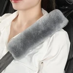 Pack Fluffy Fuzzy Genuine Sheepskin Car Seat Belt Cover Pad, 2 Blue Grey. Fixed Price $25.58.