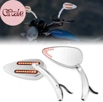 Motorcycle Mirrors With Brake & Turn Signal Rear Led Teardrop For 8MM/10M. Fixed Price $80.98.
